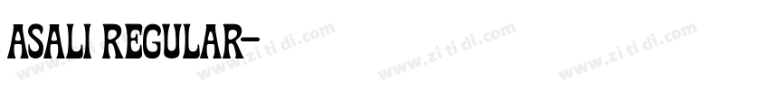Asali Regular字体转换 Asali Regular字体转换